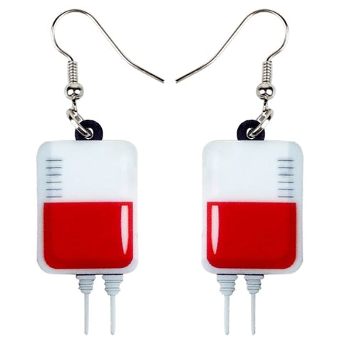 Acrylic Halloween Skull Earrings
